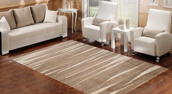 Makro Abra Kusový koberec SARI 3436A tmavě béžový Rozměr: 80x150 cm