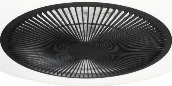 LED Stmívatelné stropní svítidlo s ventilátorem ARIA LED/38W/230V černá/bílá +DO