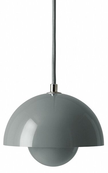 Závěsná svítidlo &Tradition, Flowerpot VP10, stmívatelné, Šedá, Obývací pokoj, Kov, Design