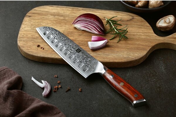 Santoku nůž XinZuo Yu B13R 7"