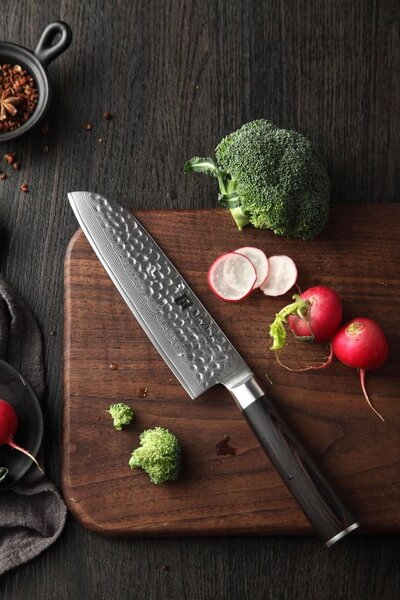 Santoku nůž XinZuo He B1H 7"