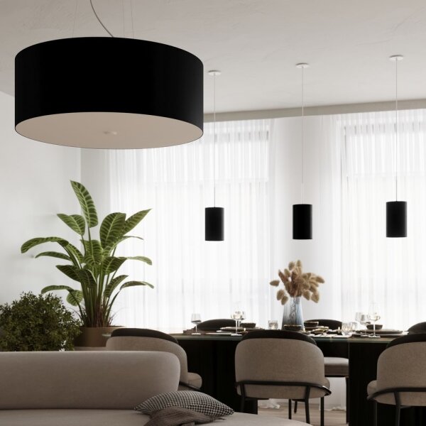 Sollux SL.0790 - Lustr na lanku OTTO 6xE27/60W/230V pr. 70 cm černá