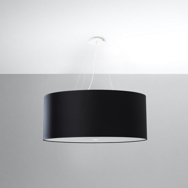 Sollux SL.0790 - Lustr na lanku OTTO 6xE27/60W/230V pr. 70 cm černá