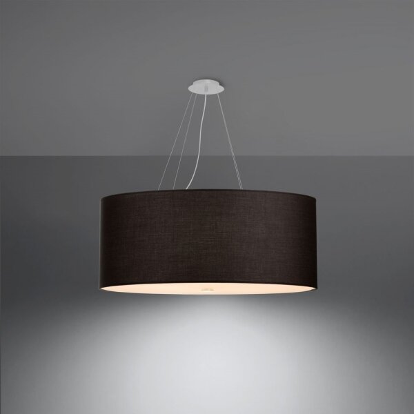 Sollux SL.0790 - Lustr na lanku OTTO 6xE27/60W/230V pr. 70 cm černá