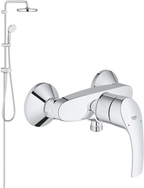 Sada sprchová sada Grohe New Tempesta 26381001, sprchová baterie Grohe Eurosmart 33555002