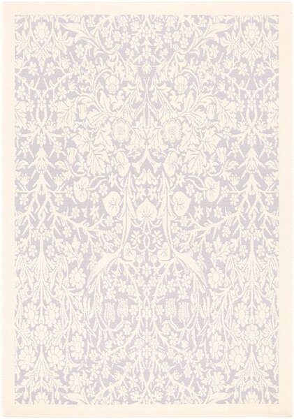 Kusový koberec vlněný Agnella Galaxy Aue Květy Šedý Rozměr: 160x230 cm