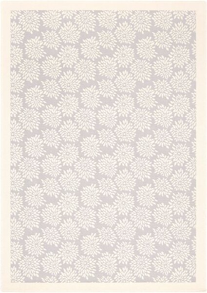 Kusový koberec vlněný Agnella Galaxy Crisan Květy Šedý Rozměr: 160x230 cm