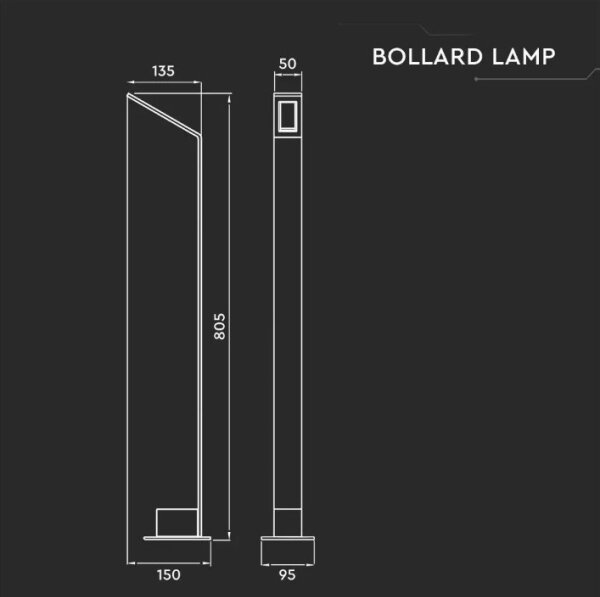 LED Venkovní lampa LED/6W/230V IP65 antracit