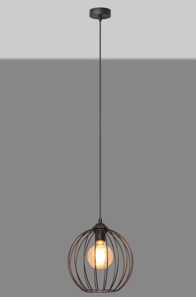 Lustr na lanku MERCURE 1xE27/15W/230V pr. 24 cm černá