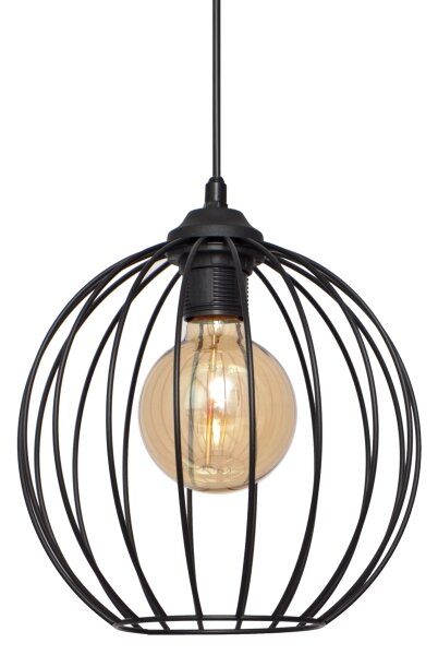 Lustr na lanku MERCURE 1xE27/15W/230V pr. 24 cm černá