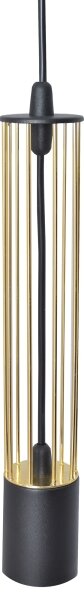 LED Lustr na lanku BARS 3xGU10/4,8W/230V černá/zlatá