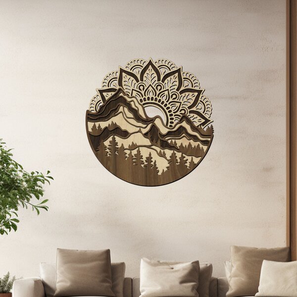 3 vrstvá mandala HORY | Rozměry (cm): 40x40 | Zvolte barvu dekoru: Buk-Ořech-Wenge