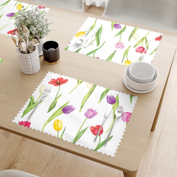 Goldea prostírání na stůl teflonové - barevné tulipány - sada 2ks 30 x 40 cm