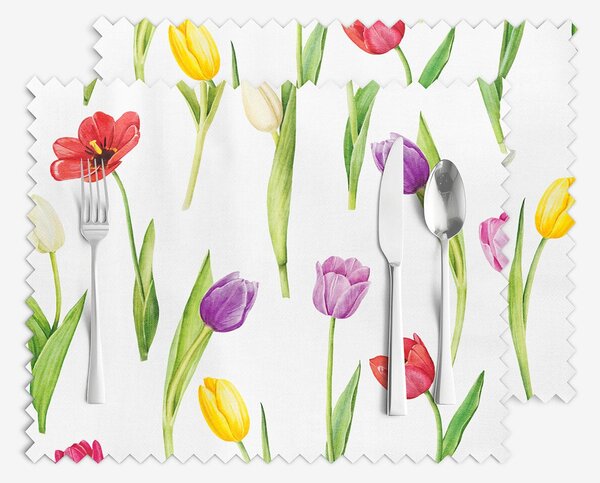 Goldea prostírání na stůl teflonové - barevné tulipány - sada 2ks 30 x 40 cm