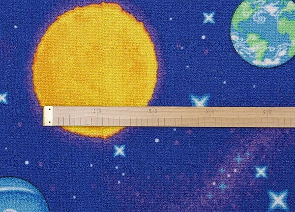 Breno Metrážový koberec GALAXY 78 modrý vesmír, šíře 400 cm, Modrá/Vícebarevné