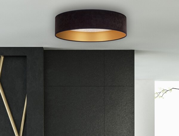 Brilagi - LED Stropní svítidlo VELVET STAR LED/24W/230V pr. 40 cm černá/zlatá
