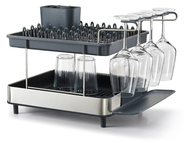 Šedý dvoupatrový nerezový odkapávač Excel – Joseph Joseph