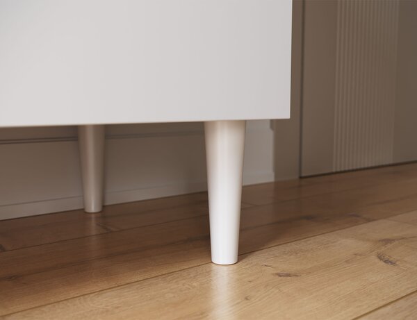 Komoda se skříňkami a zásuvkou DULLUM 200x75cm, bílá