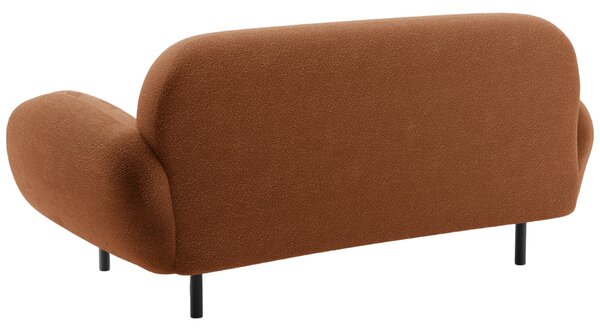 Micadoni Terakotově oranžová bouclé dvoumístná pohovka Poppy 148 cm