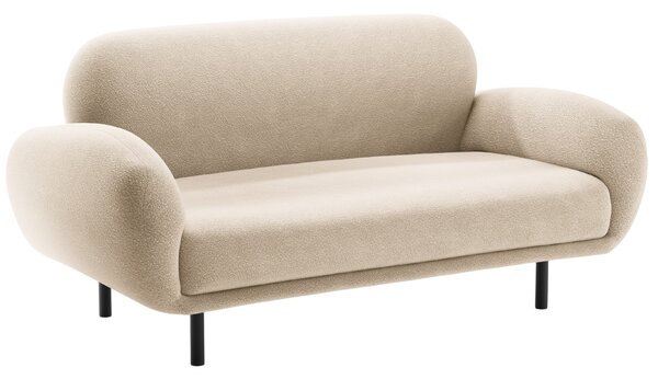 Micadoni Béžová bouclé dvoumístná pohovka Poppy 148 cm