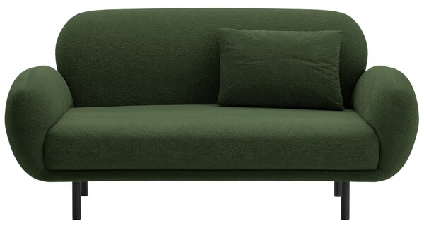 Micadoni Zelená bouclé dvoumístná pohovka Poppy 148 cm