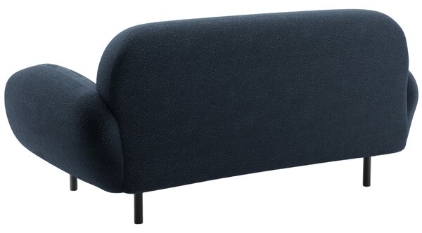 Micadoni Tmavě modrá bouclé dvoumístná pohovka Poppy 148 cm