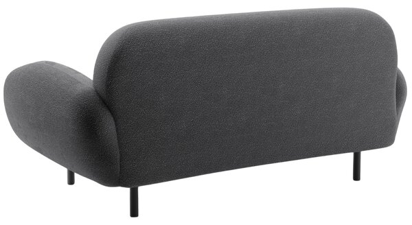 Micadoni Tmavě šedá bouclé dvoumístná pohovka Poppy 148 cm