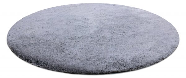 Makro Abra Kulatý koberec Shaggy LAPIN šedý / slonová kost Rozměr: průměr 80 cm