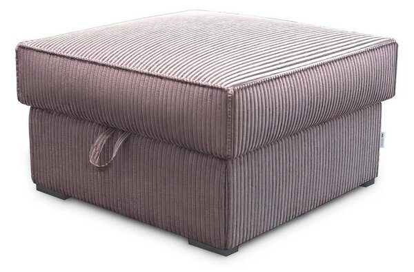 Světle fialový taburet SMART COSARO s úložným prostorem 65x65 cm