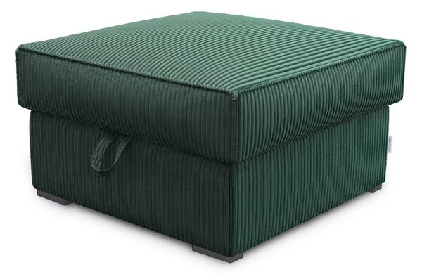 Tmavě zelený taburet SMART COSARO s úložným prostorem 65x65 cm