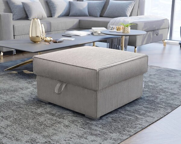 Béžový taburet SMART COSARO s úložným prostorem 65x65 cm