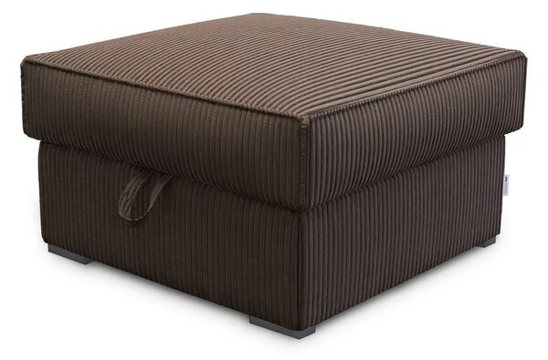 Tmavě hnědý taburet SMART COSARO s úložným prostorem 65x65 cm