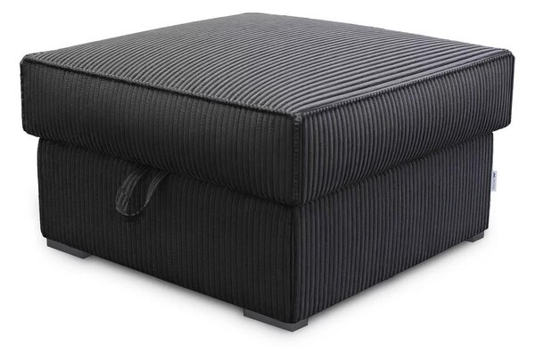 Černý taburet SMART COSARO s úložným prostorem 65x65 cm