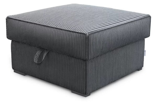 Šedý taburet SMART COSARO s úložným prostorem 65x65 cm