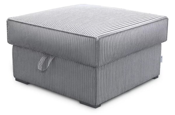 Světle šedý taburet SMART COSARO s úložným prostorem 65x65 cm