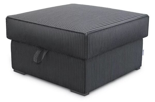 Tmavě šedý taburet SMART COSARO s úložným prostorem 65x65 cm