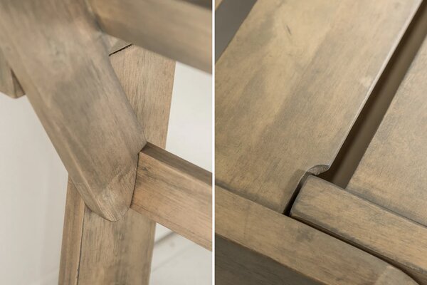 Zahradní lavička MODULAR GREY 152 CM masiv akácie Exteriér | Zahradní lavice