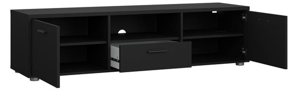 Černý TV stolek 147x38 cm Media – Tvilum