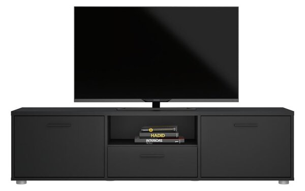 Černý TV stolek 147x38 cm Media – Tvilum