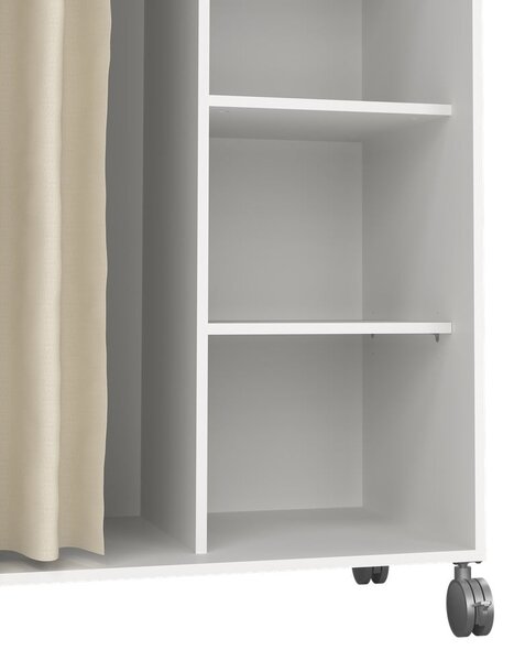 Bílo-béžová šatní skříň 100x160 cm Kit – Tvilum