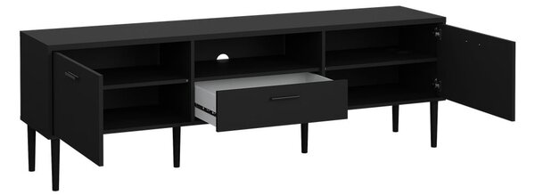 Černý TV stolek 177x57 cm Media – Tvilum