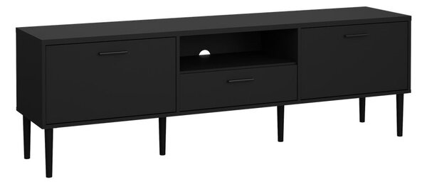 Černý TV stolek 177x57 cm Media – Tvilum