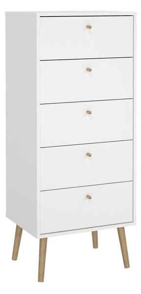 Bílá vysoká komoda 50x120 cm Bodo – Tvilum