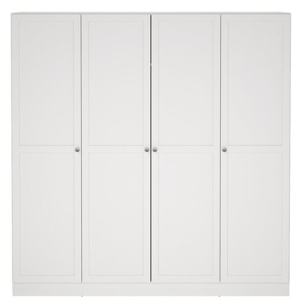 Bílá šatní skříň 195,5x200 cm Billund – Tvilum