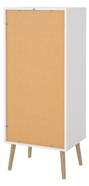Bílá vysoká komoda 50x120 cm Bodo – Tvilum