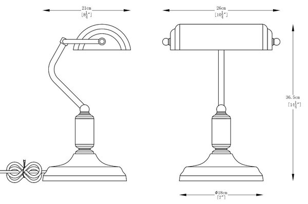 Zuma Line Stolní lampička Zumaline Roma v. 36,5 cm, E27 Barva: Šedá
