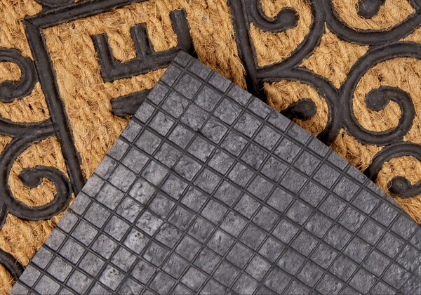 Hanse Home, Rohožka Mix Mats Cocos 105557 - na ven i na doma, 45x75 půlkruh, hnědá, chodba / předsíň