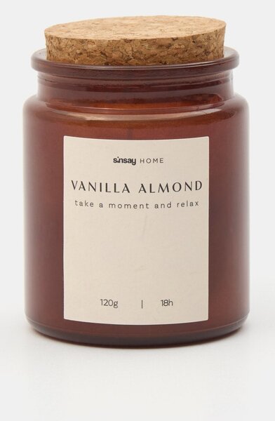 Sinsay - Svíčka Vanilla Almond - hnědá