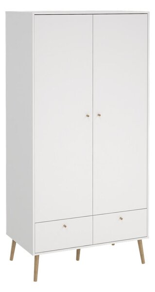 Bílá šatní skříň 99x200 cm Bodo – Tvilum