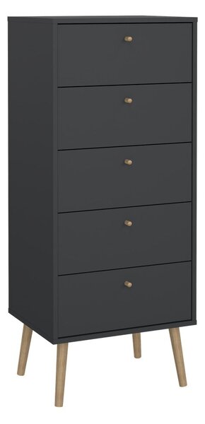 Antracitová vysoká komoda 50x120 cm Bodo – Tvilum